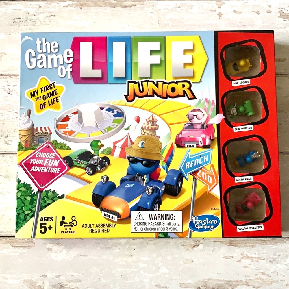 The Game of Life Junior Family Game Night Board Games Kids Ages 5+ NEW